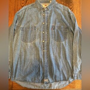 Vintage Levi’s Red Tab Denim Button Up | Size XL